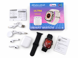 S10 Plus Ultra 3 - Smart Watch with AMOLED Display, 2 Bands & Earphones