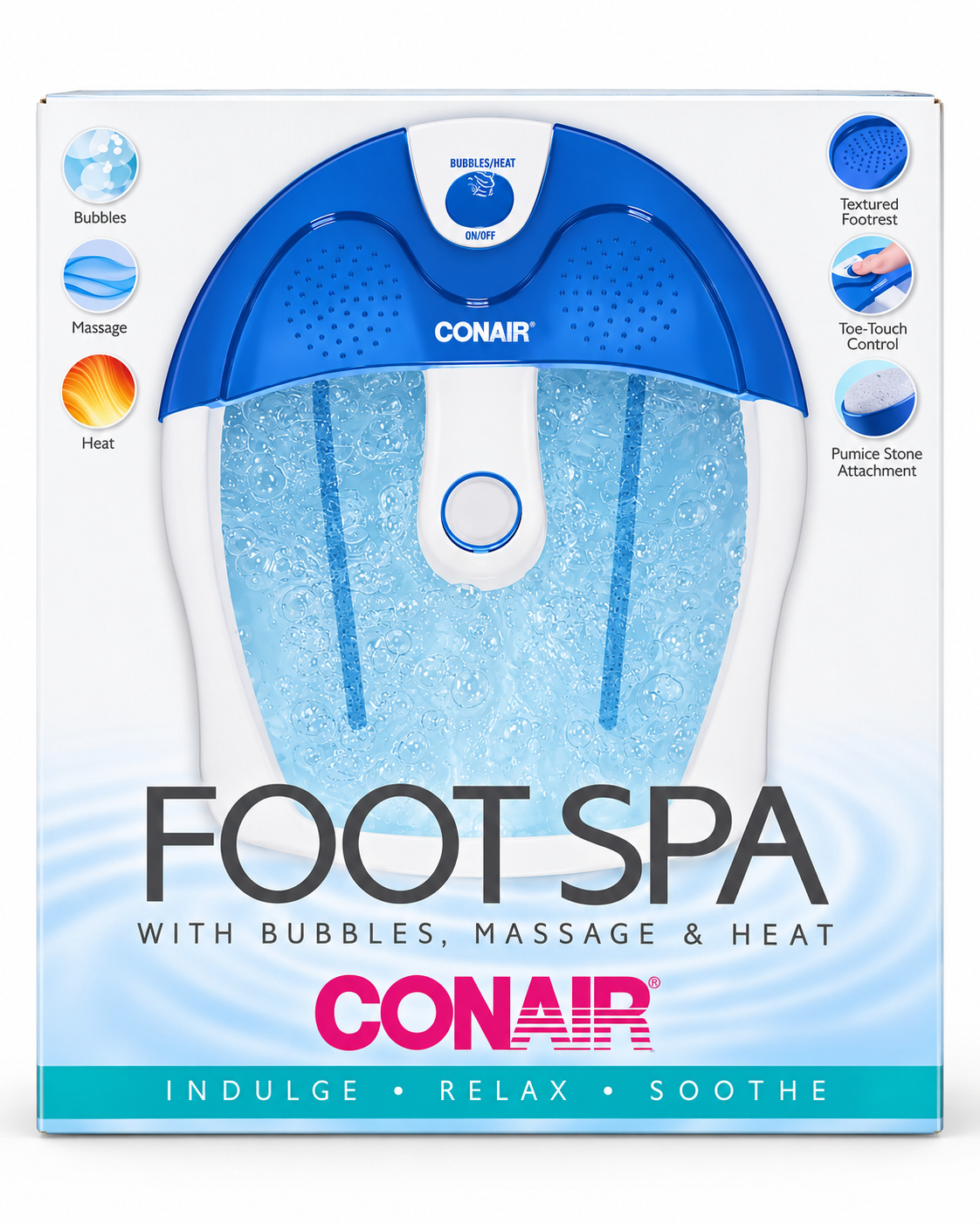 Conair Foot Spa with Bubbles, Massage & Heat