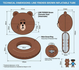 LINE FRIENDS Brown Bear Pool Ring