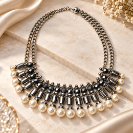 Midnight Pearl Necklace — Limited France Edit