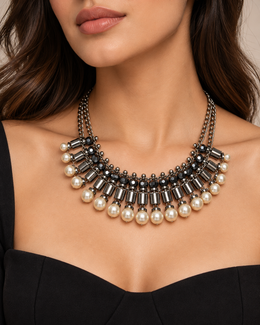 Midnight Pearl Necklace — Limited France Edit
