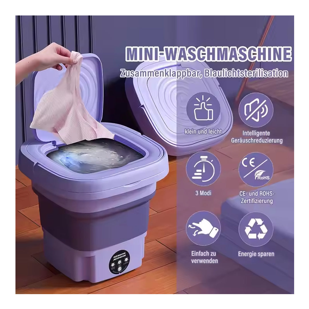 Cop Rose Household Mini Washing Machine Portable Foldable, Folding Washing Machine