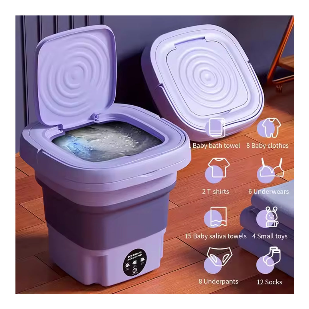 Cop Rose Household Mini Washing Machine Portable Foldable, Folding Washing Machine