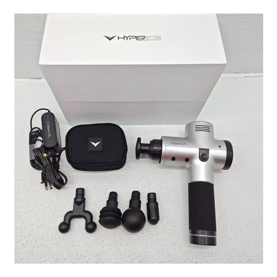 Hyperice Hypervolt Silver Bluetooth Percussion Massage Gun Device