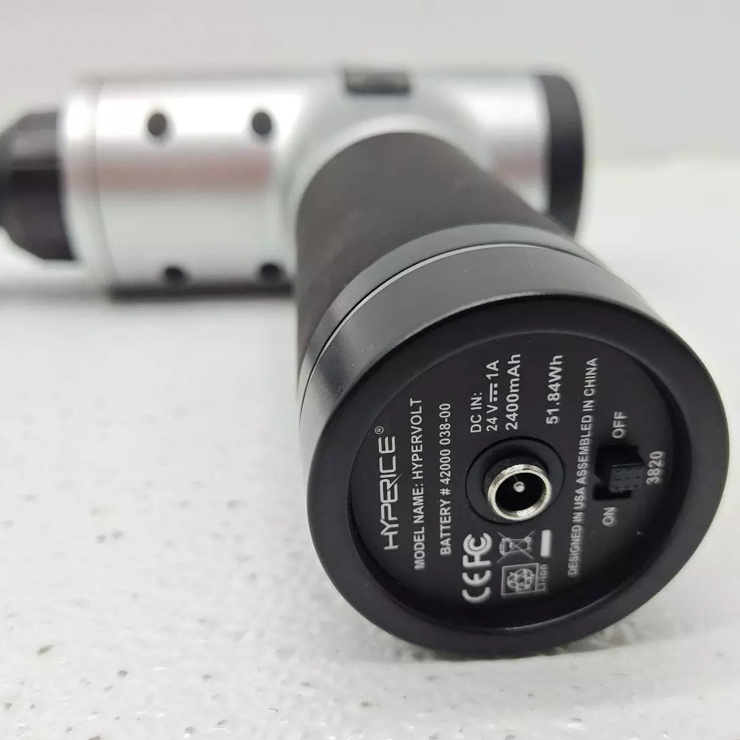 Hyperice Hypervolt Silver Bluetooth Percussion Massage Gun Device