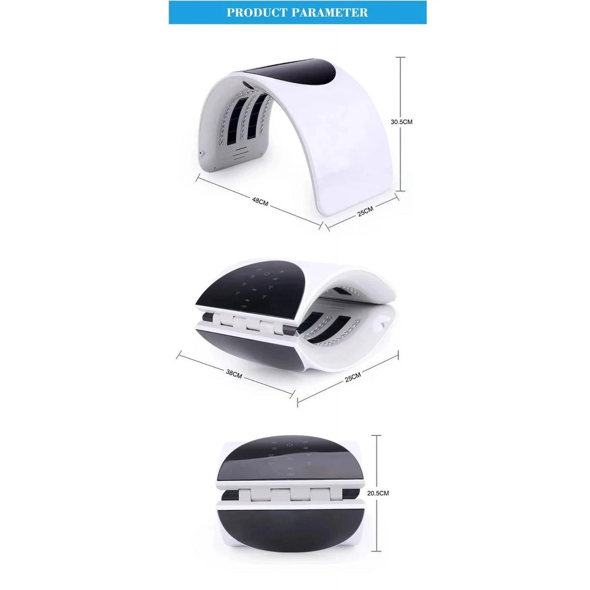 Folding Seven-Color Skin Rejuvenator Light Facial Therapy Machine LED Facial Mask