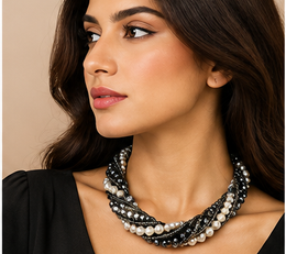 Noir Pearl Twist Necklace — Limited France Edit